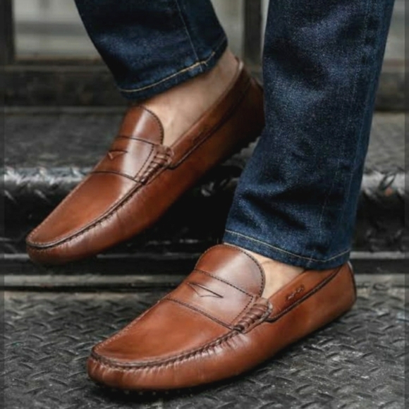 Paul Evans McQueen Driving Loafer Marrone Men's Size 9.5 NWOT✌️ - Picture 1 of 9
